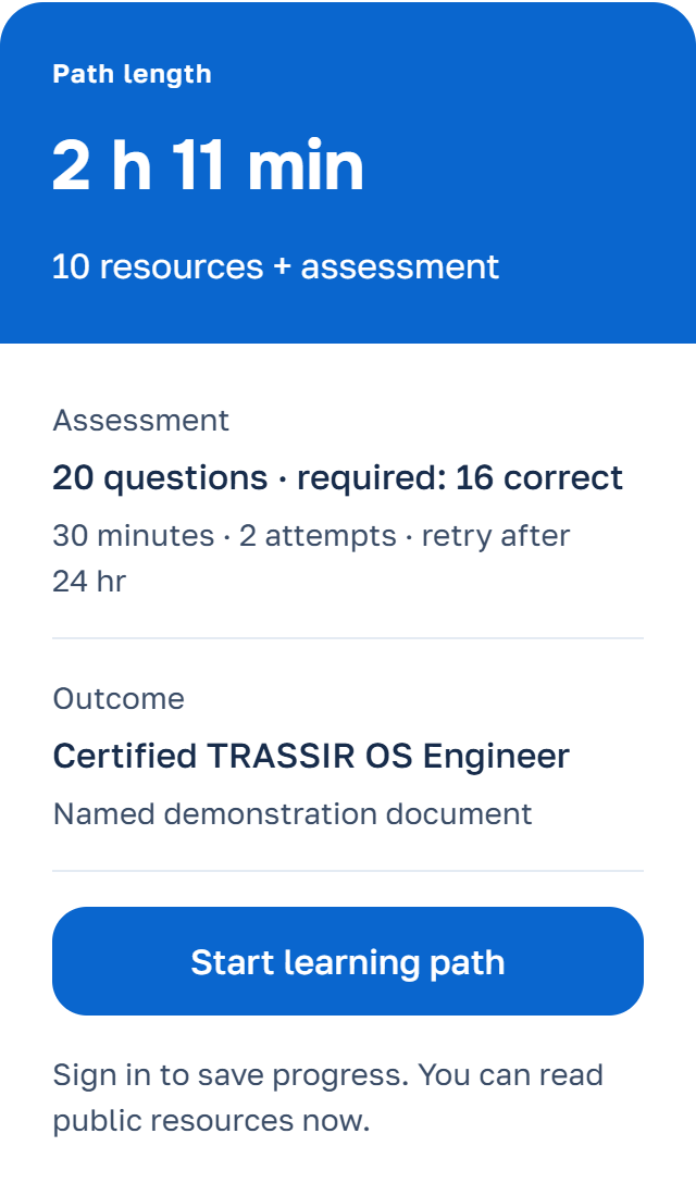 Whole programme passport: workload, assessment rules, demonstration document and start action.