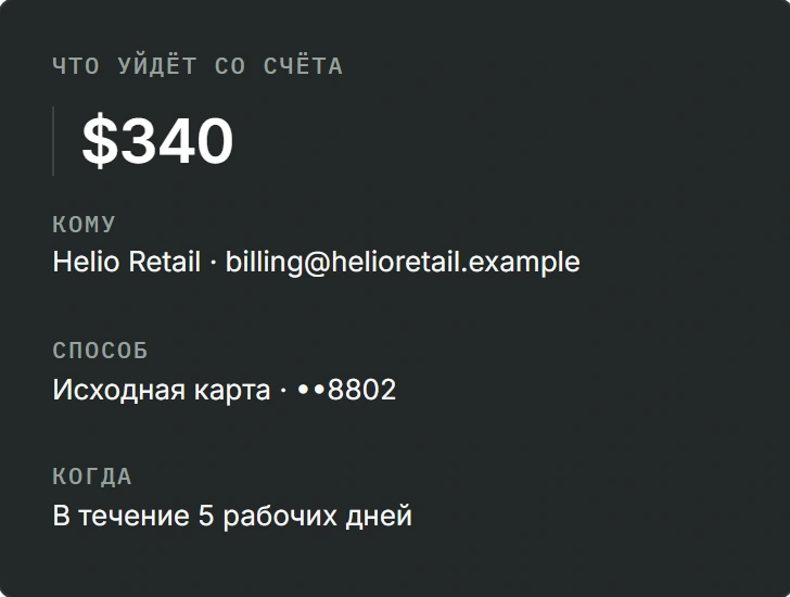 Целый предварительный расчёт выплаты $340 до одобрения